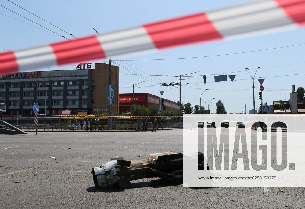 Part Of A Missile Landed On A Street During A Russian Missile Strike In Kyiv A part of a missile which landed on a street is seen after a Russian missile strike in Kyiv, Ukraine 29 May 2023, amid Russia s invasion of Ukraine. Second time in a day, Russia fired 11 Iskander-M and Iskander-K ballistic and cruise missiles at Kyiv region, and the Ukraine s air defense forces destroyed all the targets, according Ukrinform reports this with reference to the Telegram channel of the Commander-in-Chief of the Armed Forces of Ukraine. Kyiv Ukraine