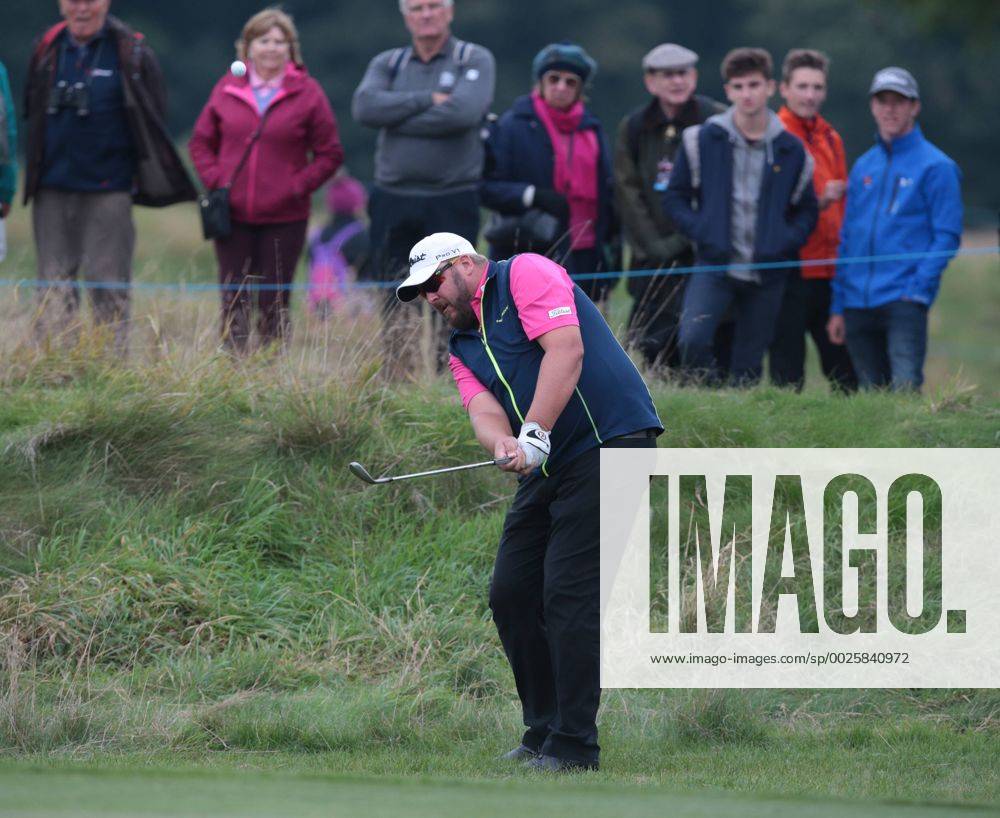 London, London, United Kingdom - Michael Johnson (SWE).during The British Masters 2016 supported by SkySports Round One at The Grove Golf Course on October 14, 2016 in Watford, England. Golf - British Masters Round One - ZUMAn230