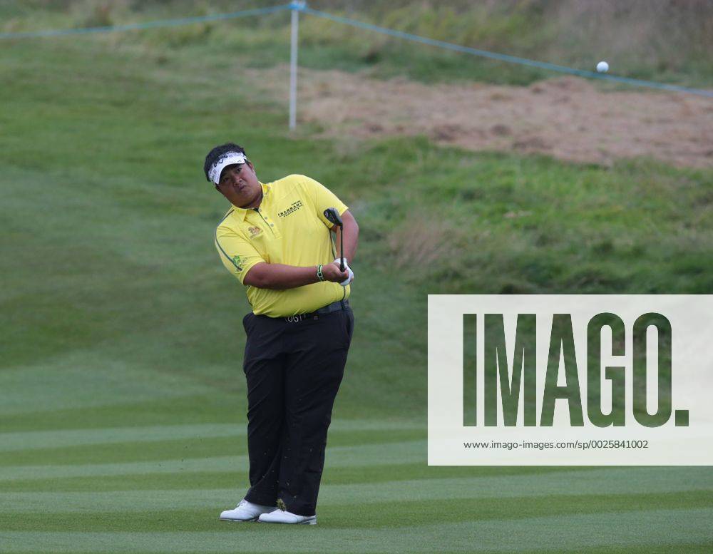 London, London, United Kingdom - Kiradech Aphibarnrat (THA).during The British Masters 2016 supported by SkySports Round One at The Grove Golf Course on October 14, 2016 in Watford, England. Golf - British Masters Round One - ZUMAn230