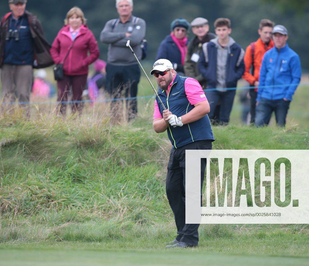 London, London, United Kingdom - Michael Johnson (SWE).during The British Masters 2016 supported by SkySports Round One at The Grove Golf Course on October 14, 2016 in Watford, England. Golf - British Masters Round One - ZUMAn230