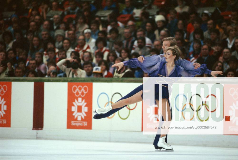 Jayne Torvill und Christopher Dean (beide Großbritannien) - (aflo008) Eistanz OS Winter Olympische Spiele 1984, Winterspiele Gruppe Sarajevo Eistanz OS Winter Olympische Spiele 1984, Winterspiele Gruppe Sarajevo