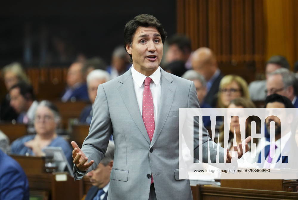 Ottawa, ON, CAN: Prime Minister Justin Trudeau rises during question period in the House of Commons on Parliament Hill in Ottawa on Wednesday, May 31, 2023. Ottawa CAN - ZUMAc35_ 20230531_zaf_c35_077