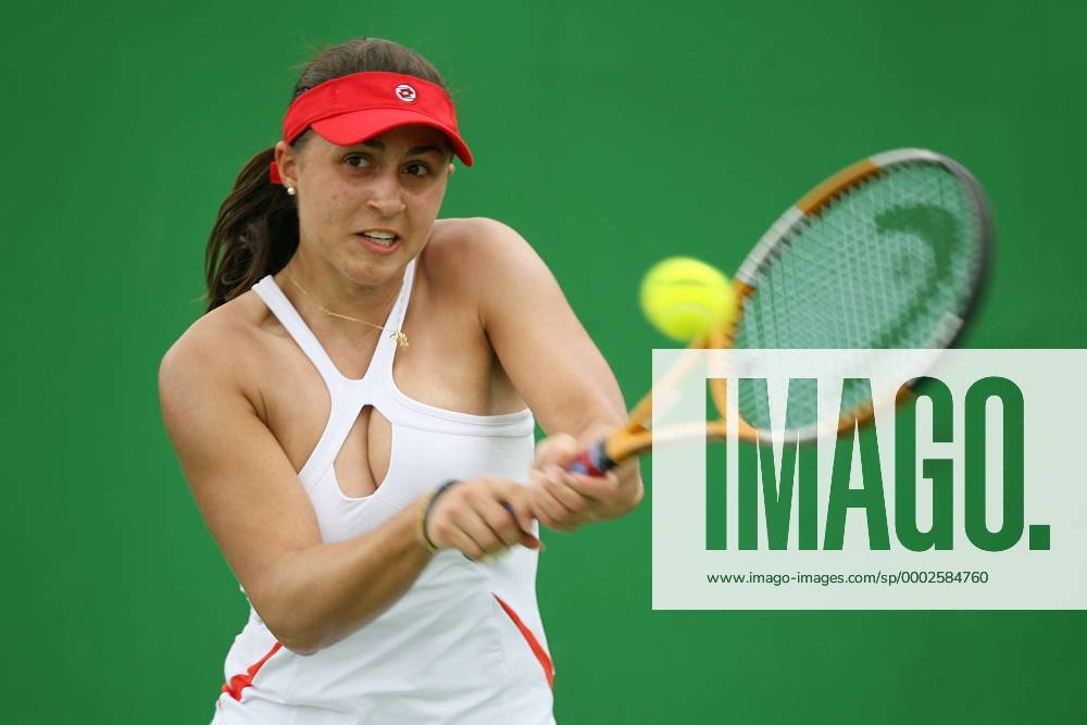 Tamira Paszek (Österreich) - Rückhand Tennis Damen Australian Open 2007, WTA Tour, Grand Slam Einzelbild Melbourne Tennis Damen Australian Open 2007, WTA Tour, Grand Slam Einzelbild Melbourne