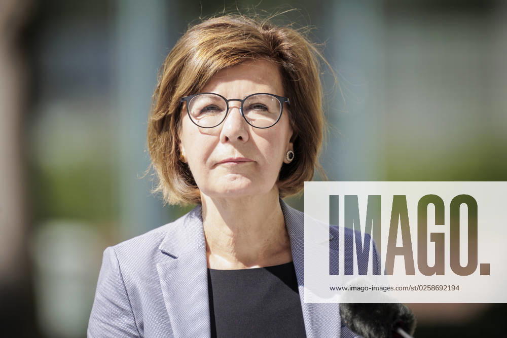 Marie Luise Wolf, President of the German Association of Energy and Water Industries, recorded during press statements after the Alliance for Transformation meeting in Berlin, 02 06 2023 Berlin Germany