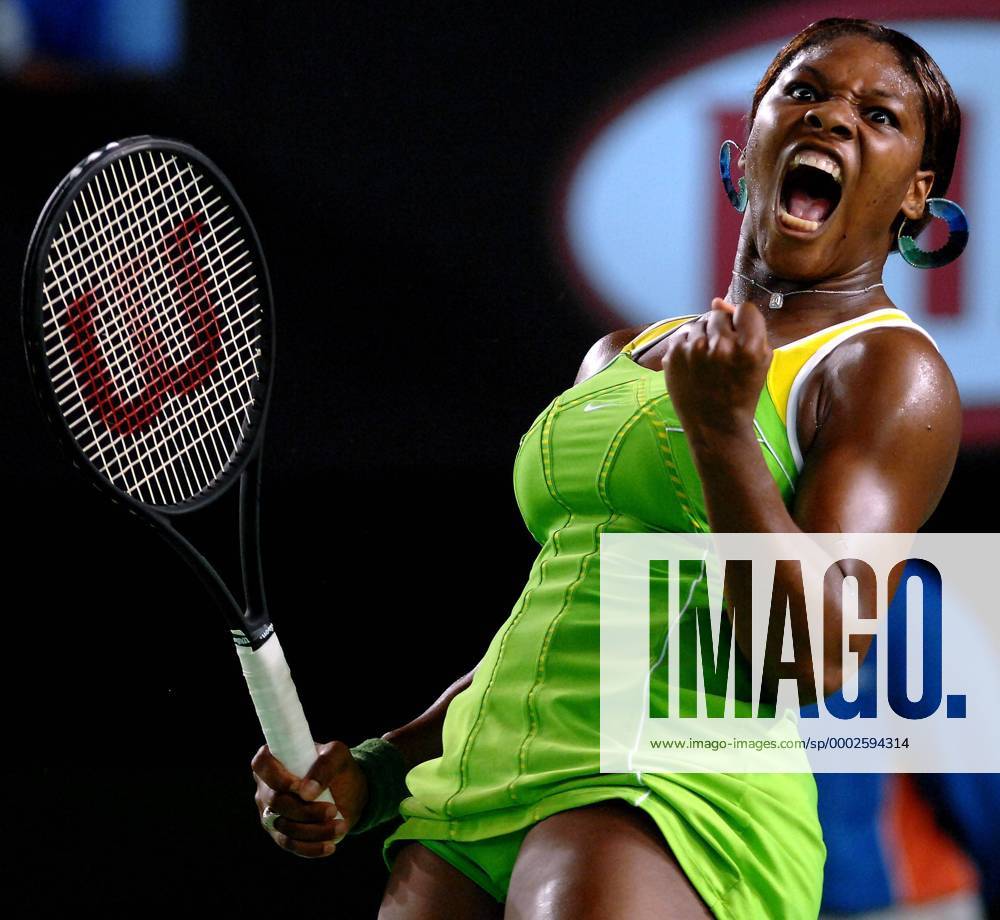 Serena Williams (USA) jubelt - Tennis Damen Australian Open 2007, WTA Tour, Grand Slam Einzelbild Melbourne Begeisterung, Freude, Tennis Damen Australian Open 2007, WTA Tour, Grand Slam Einzelbild Melbourne Begeisterung, Freude,