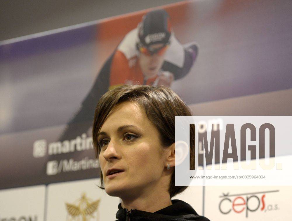 Czech speed skater Martina Sablikova speaks at a press conference PK Pressekonferenz prior a new season in Prague, Czech Republic, October 25, 2016. (CTKxPhoto MichalxKrumphanzl) CTKPhotoP201610250663801 kru 3 K