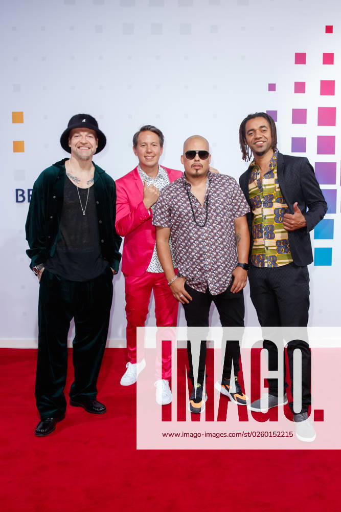 Party Bertelsmann Culcha Candela Mateo Jaschik Itchyban, Johnny Strange, Don Cali and Chino con Estilo at the Bertelsmann Party 2023 at the Bertelsmann headquarters in Berlin on 15 06 2023