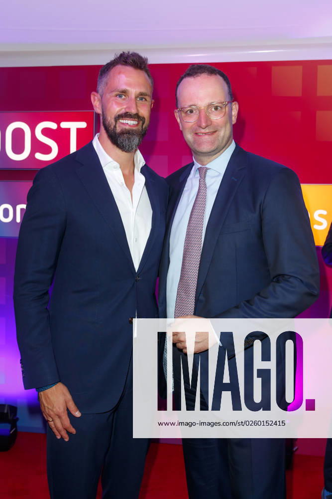 Party Bertelsmann Jens Spahn with husband Daniel Funke at the Bertelsmann Party 2023 in the Bertelsmann Capital Representation on 15 06 2023 in Berlin