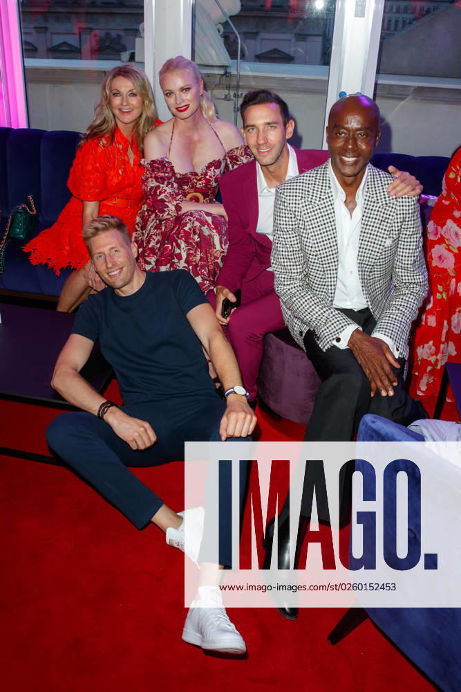Party Bertelsmann Frauke Ludowig, Franziska Knuppe, Marcel Remus, Bruce Darnell and Maximilian Arland at the Bertelsmann Party 2023 at Bertelsmanns headquarters in Berlin on 15 06 2023