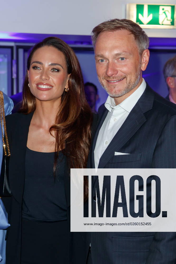 Party Bertelsmann Christian Lindner with wife Franca Lehfeldt at the Bertelsmann Party 2023 in the Bertelsmann capital representative office on 15 06 2023 in Berlin