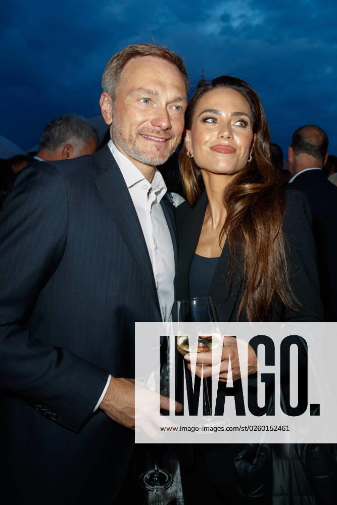 Party Bertelsmann Christian Lindner with wife Franca Lehfeldt at the Bertelsmann Party 2023 in the Bertelsmann capital representative office on 15 06 2023 in Berlin