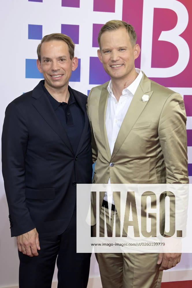 Hendrik Streeck with husband Paul Zubeil at the Bertelsmann Party 2023 at the Bertelsmann Representative Office Unter den Linden Berlin, 15 06 2023 Foto:xF.xFuturexImage