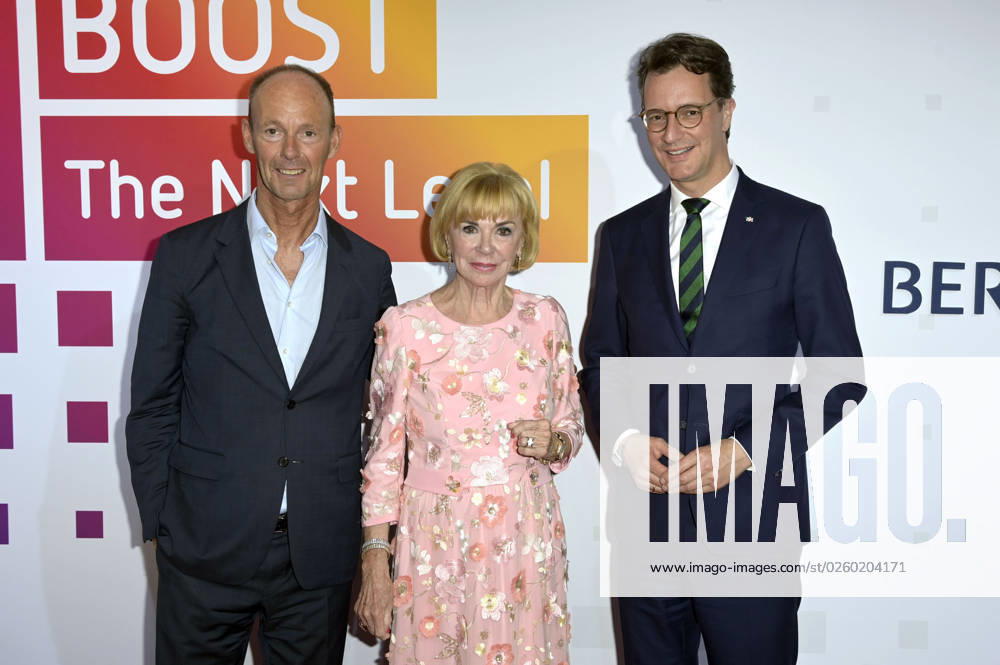 Thomas Rabe, Liz Mohn and Hendrik Wüst at the Bertelsmann Party 2023 at the Bertelsmann Representative Office Unter den Linden Berlin, 15 06 2023 Foto:xF.xFuturexImage