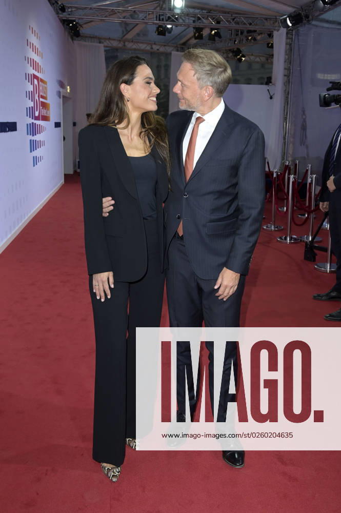 Christian Lindner with wife Franca Lehfeldt at the Bertelsmann Party 2023 at the Bertelsmann Representative Office Unter den Linden Berlin, 15 06 2023 Foto:xF.xFuturexImage