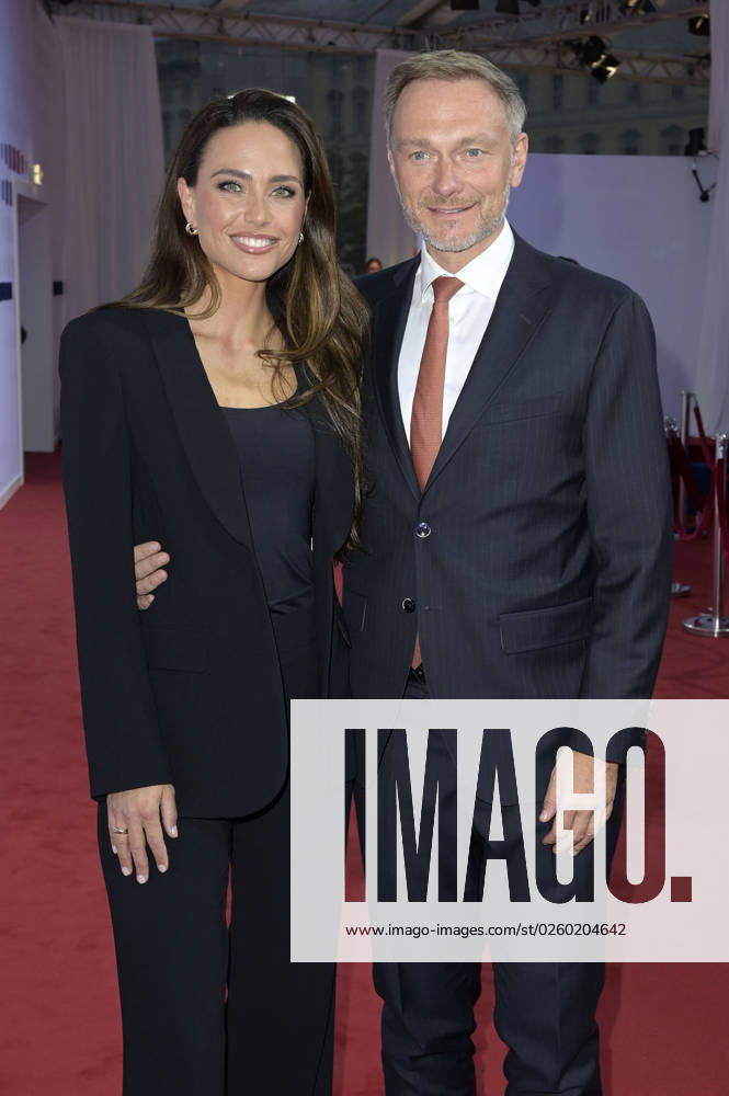 Christian Lindner with wife Franca Lehfeldt at the Bertelsmann Party 2023 at the Bertelsmann Representative Office Unter den Linden Berlin, 15 06 2023 Foto:xF.xFuturexImage