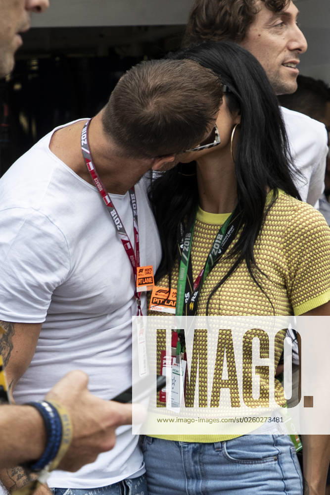 Celebs at Monaco Formula One Grand Prix Philippe Plein and girlfriend Andreea Sasu visit the stands along the pit lane during the 76th Grand Prix of Monaco. Monaco on may 27th, 2018. Photo by Marco Piovanotto ABACAPRESS.COM Monaco