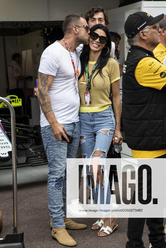 Celebs at Monaco Formula One Grand Prix Philippe Plein and girlfriend Andreea Sasu visit the stands along the pit lane during the 76th Grand Prix of Monaco. Monaco on may 27th, 2018. Photo by Marco Piovanotto ABACAPRESS.COM Monaco