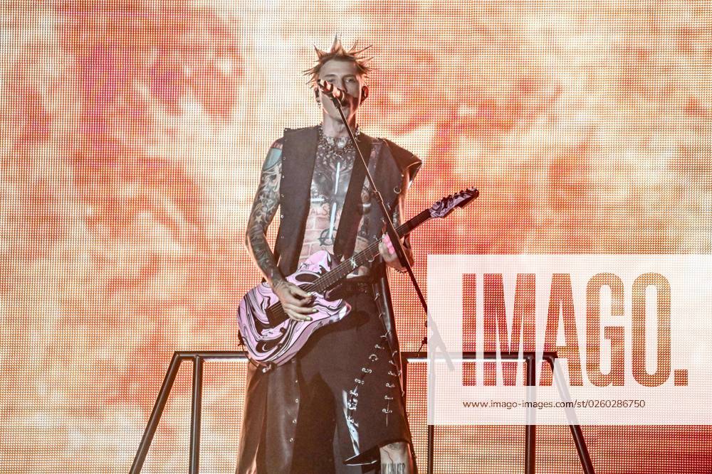 Hellfest Festival Machine Gun Kelly Machine Gun Kelly performing live on stage during Hellfest Open Air Festival in Clisson, France on June 16, 2023. Photo by Julien Reynaud APS-Medias ABACAPRESS.COM Clisson France