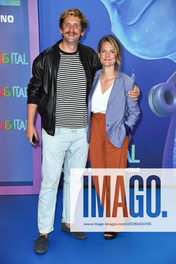 Marie Burchard with husband Sebastian Schwarz at the German premiere of ELEMENTAL at the cinema in the Kulturbrauerei on 18 06 2023