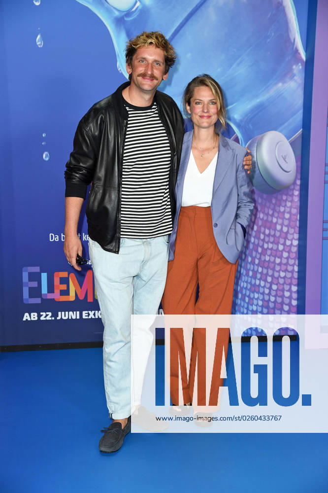 Marie Burchard with husband Sebastian Schwarz at the German premiere of ELEMENTAL at the cinema in the Kulturbrauerei on 18 06 2023