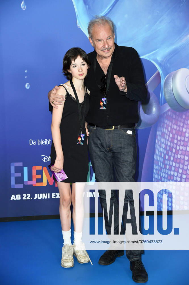 Leander Haussmann with daughter Edwina Eddi Kuhl at the German premiere of ELEMENTAL at the cinema in the Kulturbrauerei on 18 06 2023