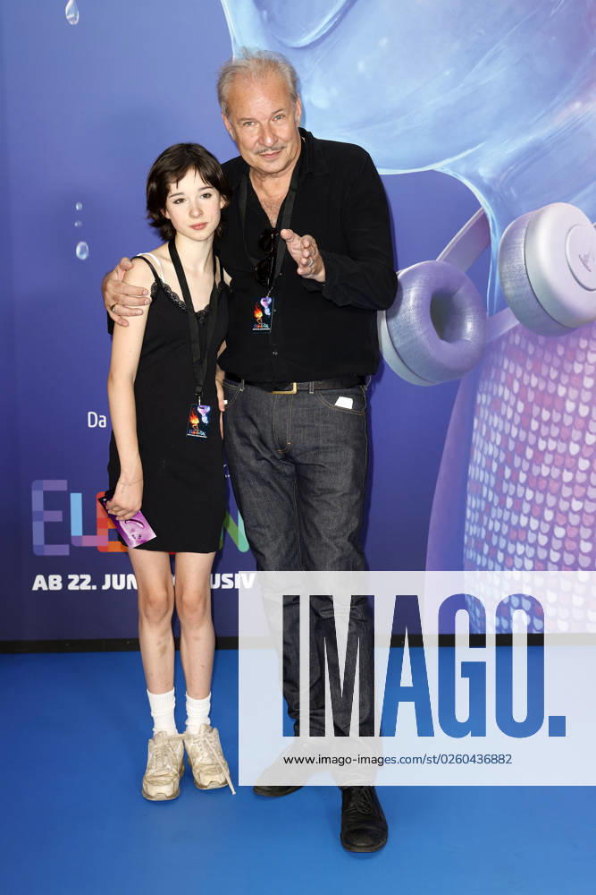 Leander Haußmann and his daughter Edwina Kuhl at the Elemental Disney cinema premiere on 18 06 2023 in Berlin Disneys Elemental movie premiere in Berlin