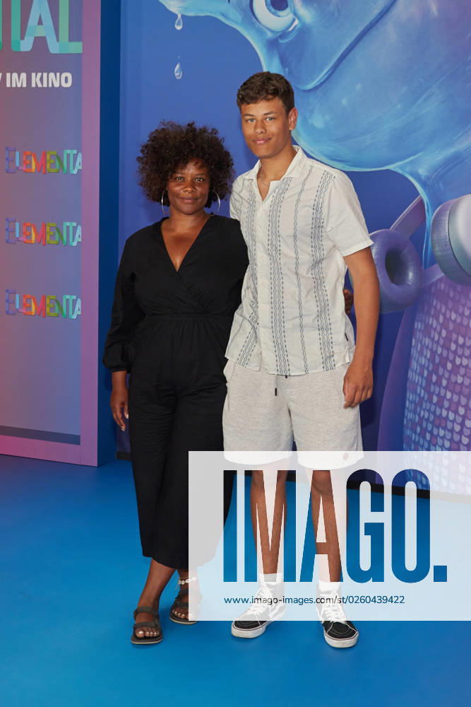 Denise M Baye with son Louis German premiere of ELEMENTAL in the cinema of the Kulturbrauerei in Berlin on 18 06 2023 German premiere ELEMENTAL