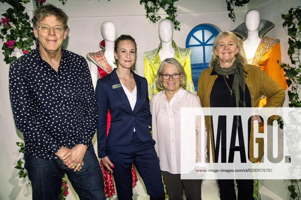 STOCKHOLM 20180405 Bengt Fröderberg production designer , Caroline Fagerlind museum director , Görel Hanser worked behind Abba and Ingmarie Halling curator at the Abba museums upcoming exhibition STOCKHOLM SWEDEN