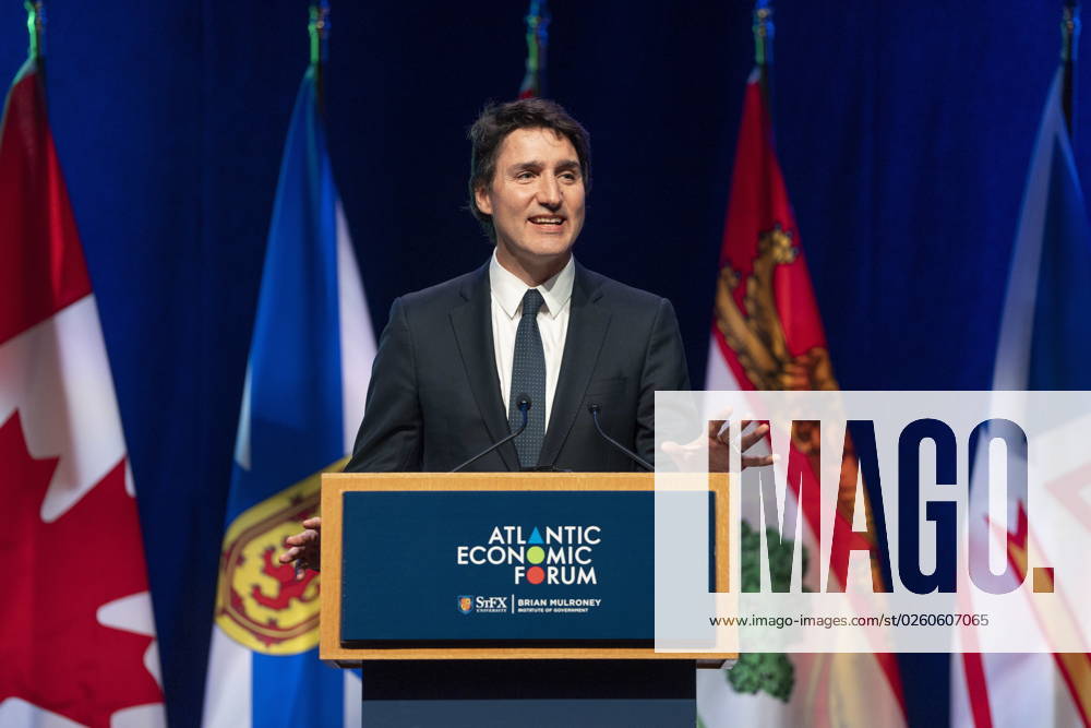 Prime Minister Justin Trudeau speaks during the Atlantic Economic Forum at St. Francis Xavier University in Antigonish, N.S. on Monday, June 19, 2023. Antigonish Canada - ZUMAc35_ 20230619_zaf_c35_075