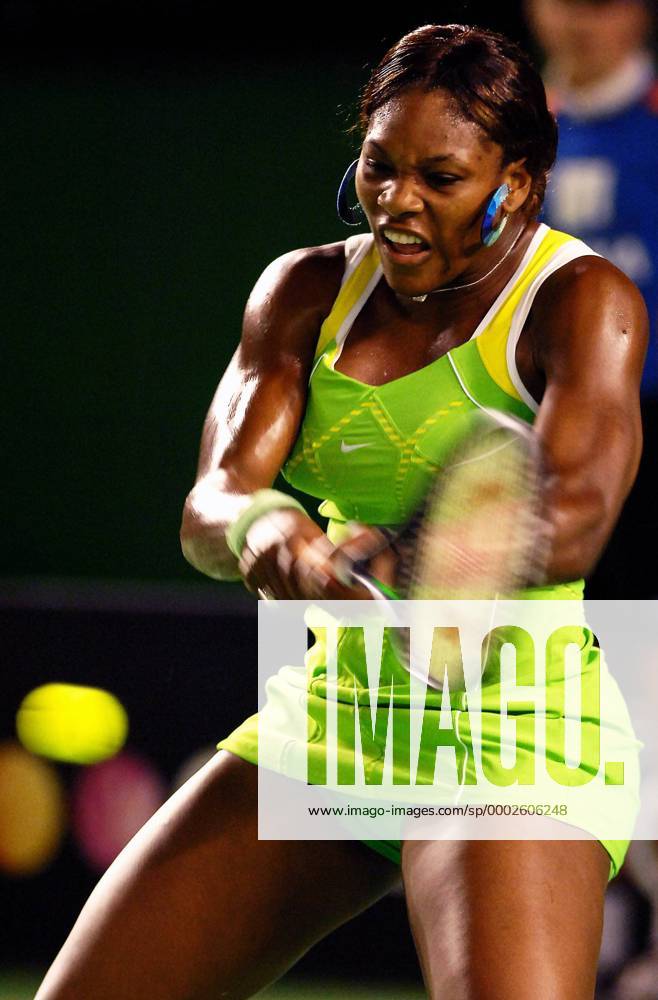 Serena Williams (USA) - Tennis Damen Australian Open 2007, WTA Tour, Grand Slam, Finale, Endspiel Einzelbild Melbourne Dynamik, Kraft, Tennis Damen Australian Open 2007, WTA Tour, Grand Slam, Finale, Endspiel Einzelbild Melbourne Dynamik, Kraft,