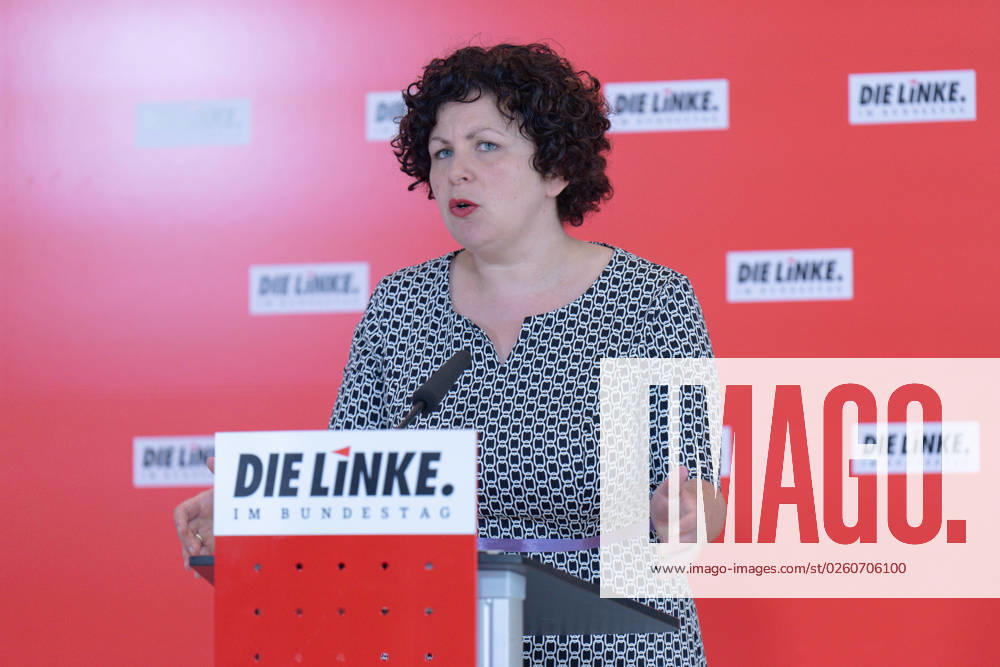 Press Statement, The Left Party in the Bundestag, Amira Mohamed Ali Parliamentary Group Meeting The Left Party, Press Statement, Chairwoman Amira Mohamed Ali, 20 6 2023 Berlin Berlin GER