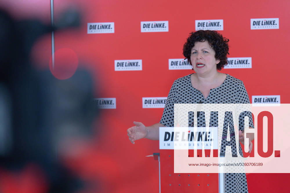 Press Statement, The Left Party in the Bundestag, Amira Mohamed Ali Parliamentary Group Meeting The Left Party, Press Statement, Chairwoman Amira Mohamed Ali, 20 6 2023 Berlin Berlin GER