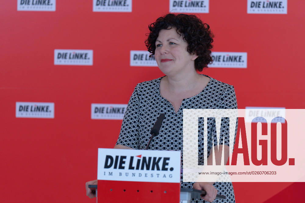Press Statement, The Left Party in the Bundestag, Amira Mohamed Ali Parliamentary Group Meeting The Left Party, Press Statement, Chairwoman Amira Mohamed Ali, 20 6 2023 Berlin Berlin GER
