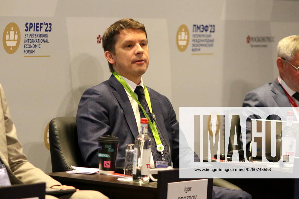 Igor Drozdov, Chairman of the Board, Skolkovo Foundation, attends a session on Integration in the Name of Development: Practical Aspects of Cooperation Under the SCO in the framework of the St. Petersburg International Economic Forum 2023 (SPIEF 2023). MaksimxKonstantinov