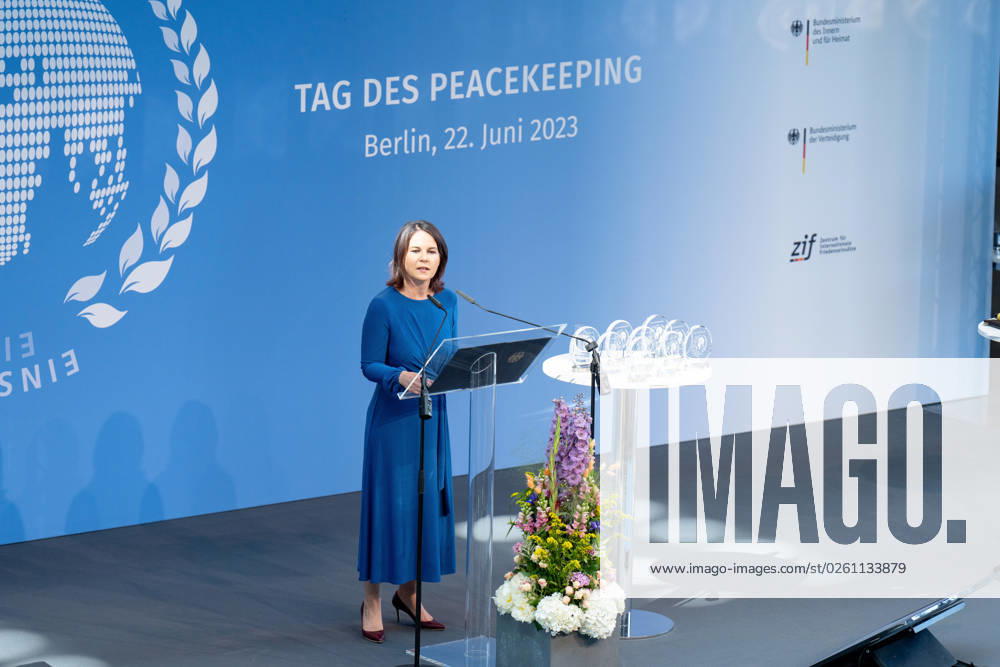 Peacekeeping Day at the Bundestag, Foreign Minister Baerbock Peacekeeping Day at the Bundestag, Paul Löbe Haus, 22 6 2023, Foreign Minister Baerbock Berlin Berlin GER