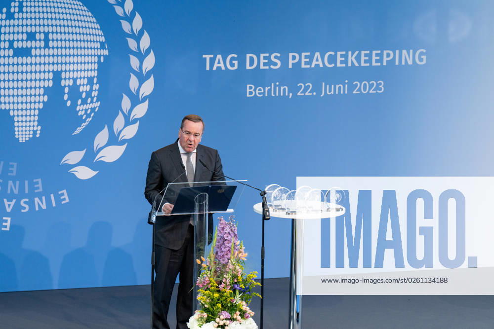 Peacekeeping Day at the Bundestag, Defense Minister Pistorius Peacekeeping Day at the Bundestag, Paul Löbe Haus, 22 6 2023, Defense Minister Pistorius Berlin Berlin GER