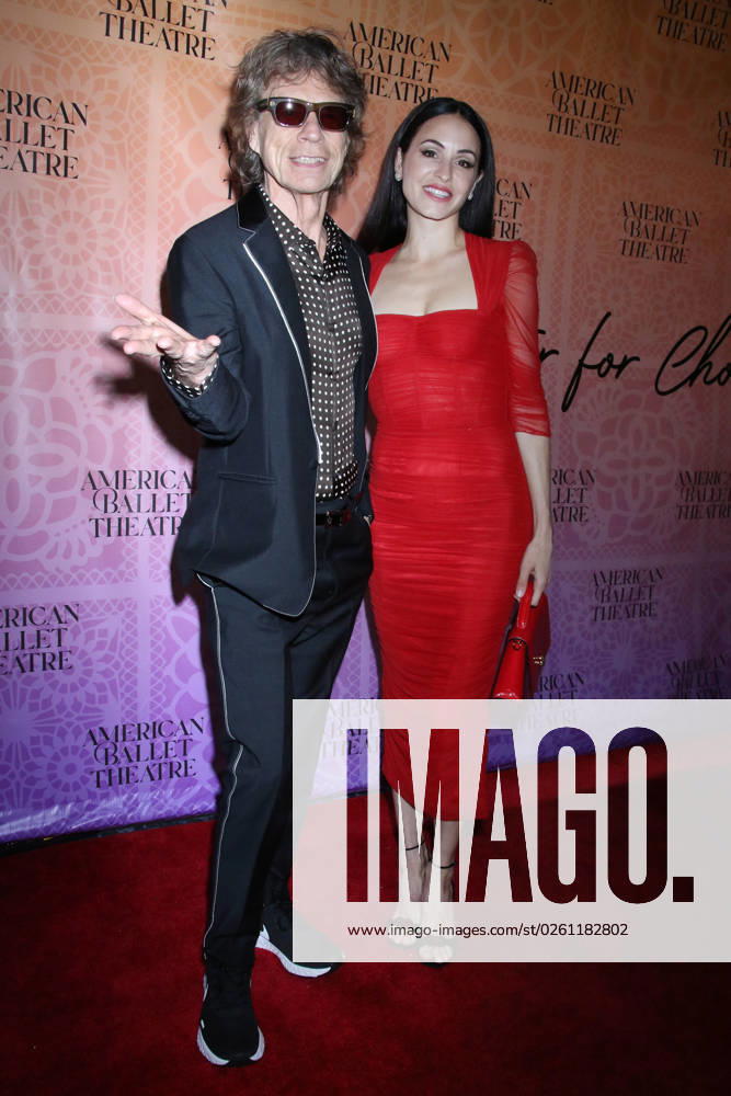 NEW YORK, NY - JUNE 22: Mick Jagger and Melanie Hamrick at the 2023 American Ballet Theatre June Gala honoring founder Yolanda Santos and Author Laura Esquivel at David Geffen Hall at Lincoln Center on June 22, 2023 in New York City.
