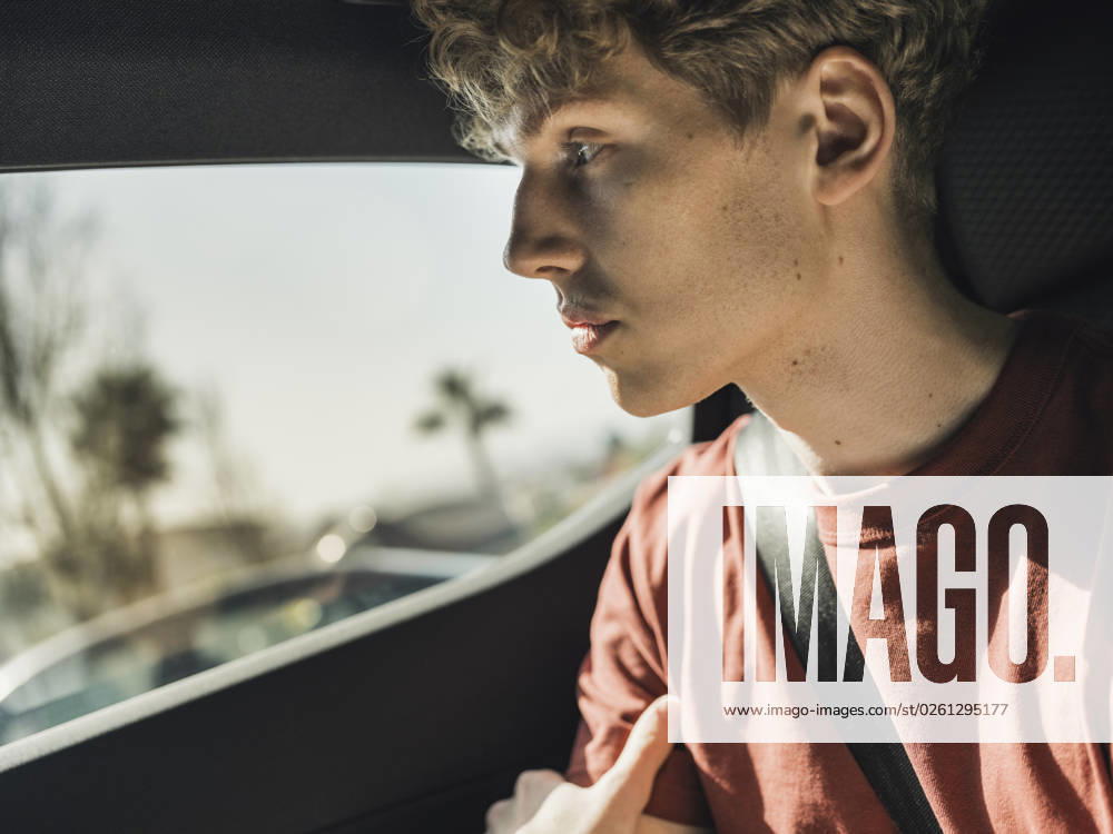 Thoughtful man sitting in car model released, Symbolfoto, MFF09311