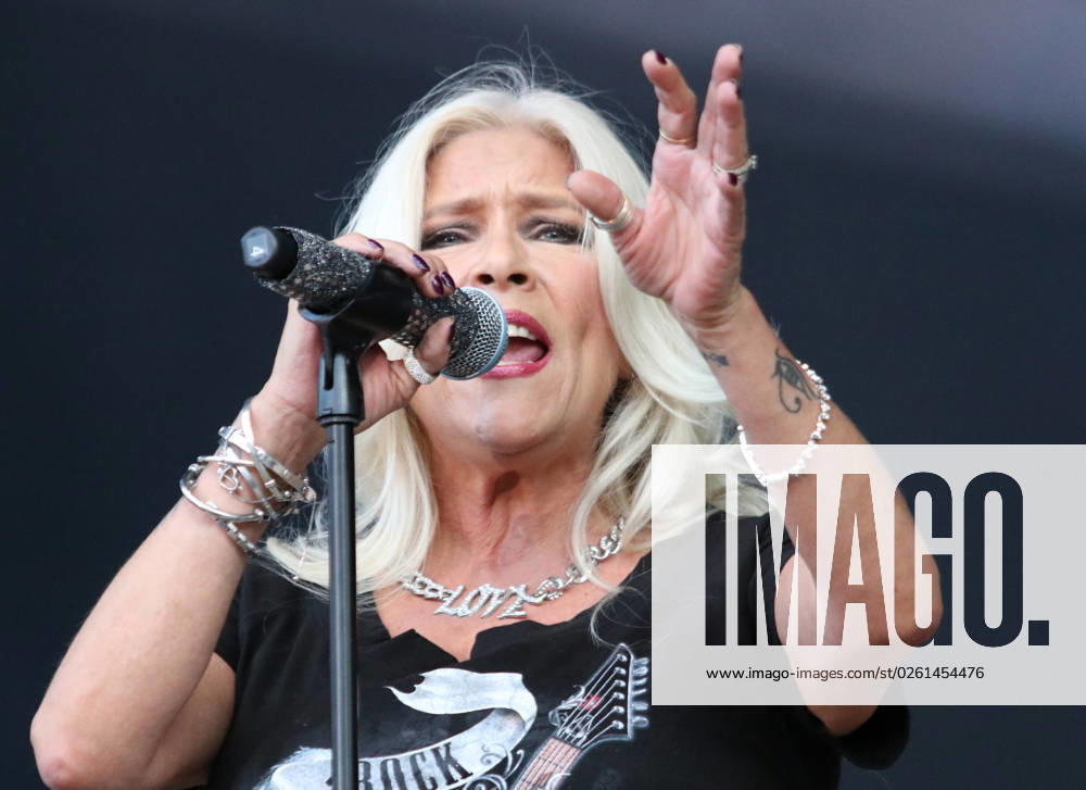 Singer Samantha Fox performance at the Parkbühne Wuhlheide on 24 06 2023 at the Berlin Radio Open Air in Berlin