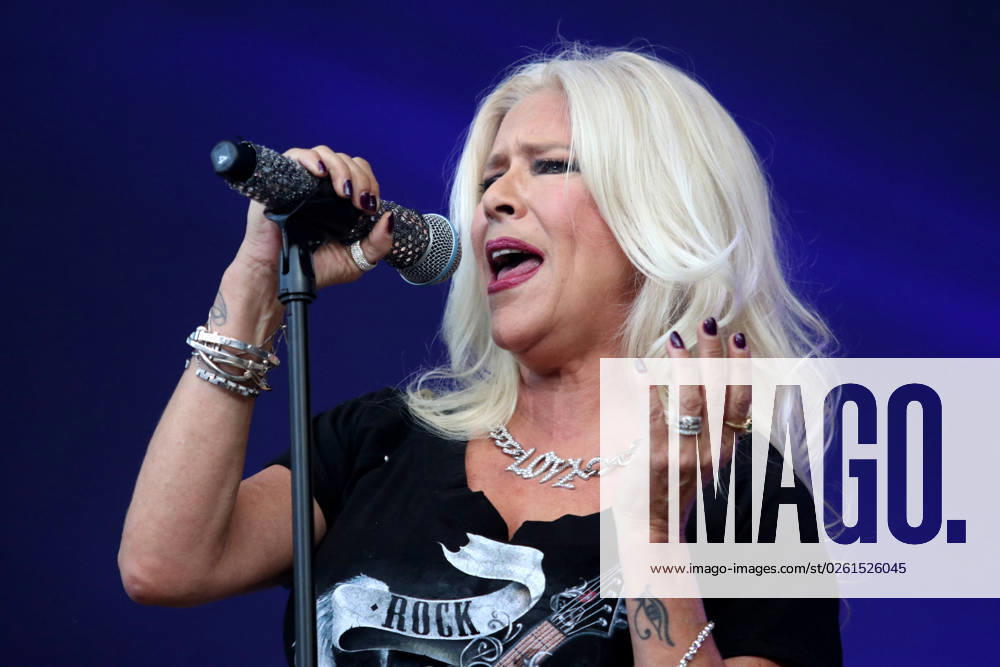 Singer Samantha Fox performance at the Parkbühne Wuhlheide on 24 06 2023 at the Berlin Radio Open Air in Berlin