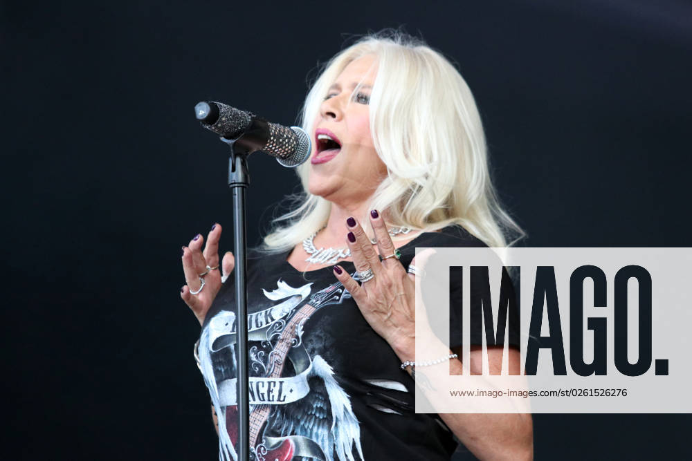 Singer Samantha Fox performance at the Parkbühne Wuhlheide on 24 06 2023 at the Berlin Radio Open Air in Berlin