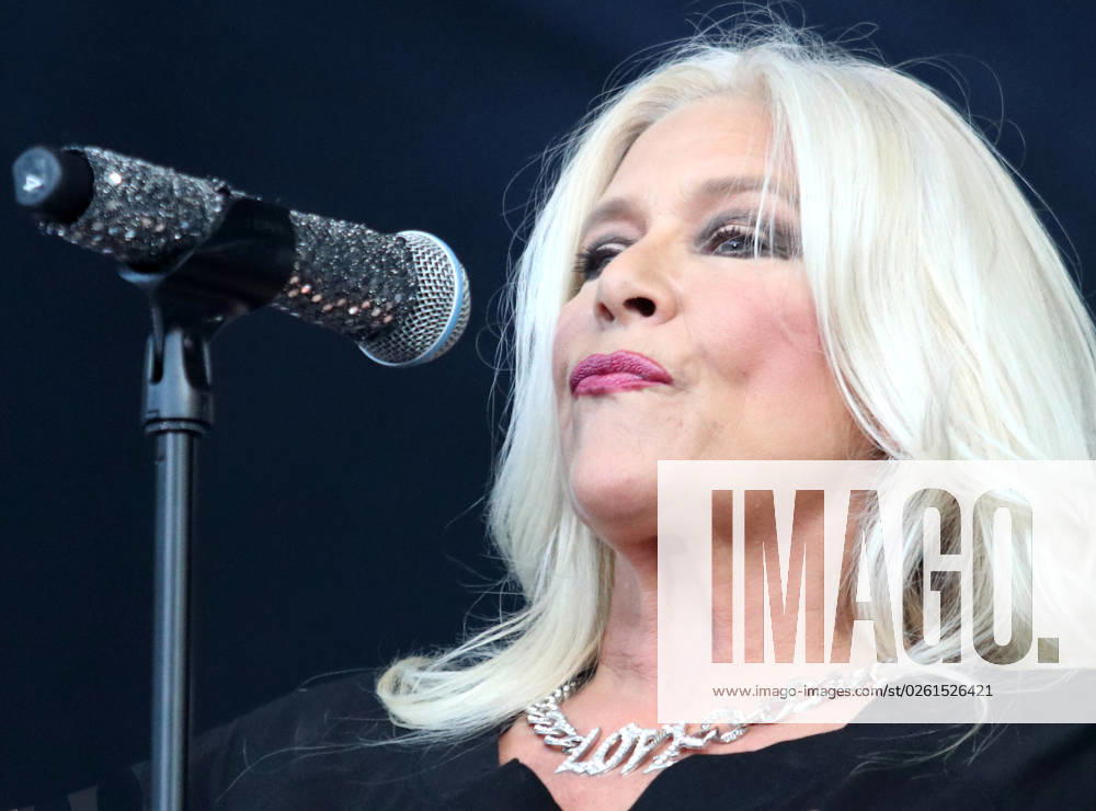 Singer Samantha Fox performance at the Parkbühne Wuhlheide on 24 06 2023 at the Berlin Radio Open Air in Berlin