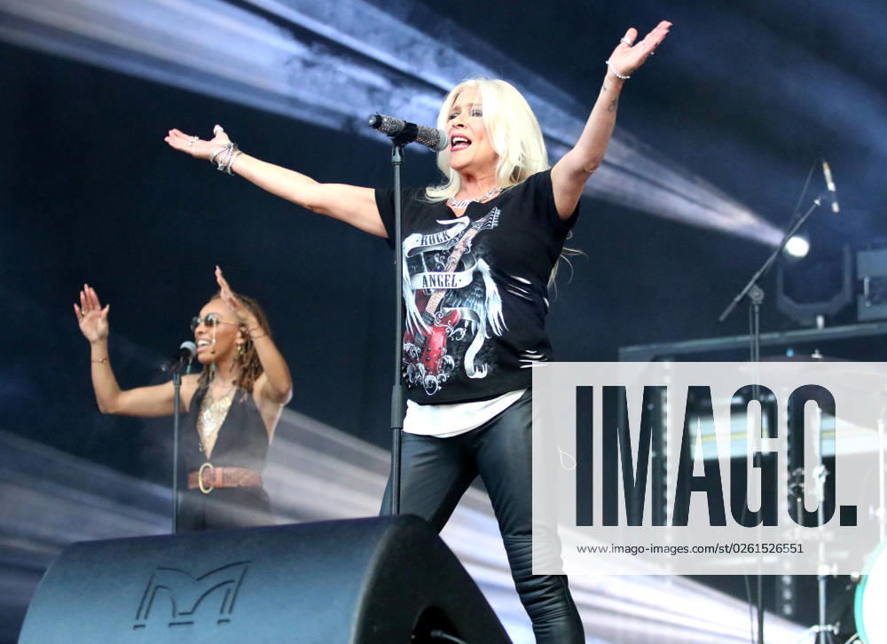 Singer Samantha Fox performance at the Parkbühne Wuhlheide on 24 06 2023 at the Berlin Radio Open Air in Berlin