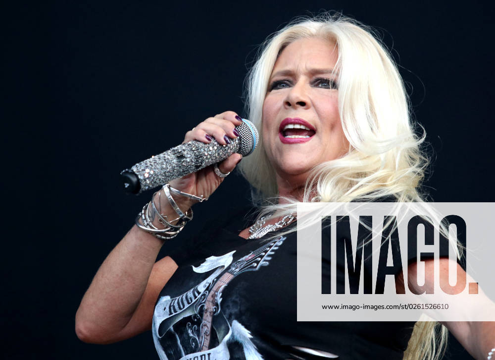 Singer Samantha Fox performance at the Parkbühne Wuhlheide on 24 06 2023 at the Berlin Radio Open Air in Berlin