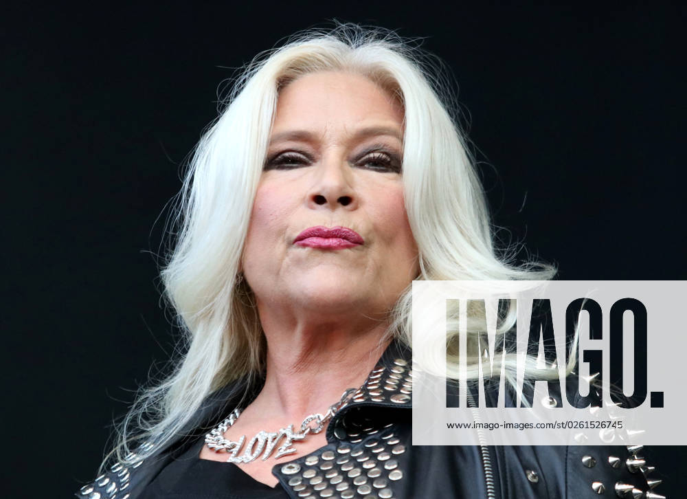 Singer Samantha Fox performance at the Parkbühne Wuhlheide on 24 06 2023 at the Berlin Radio Open Air in Berlin