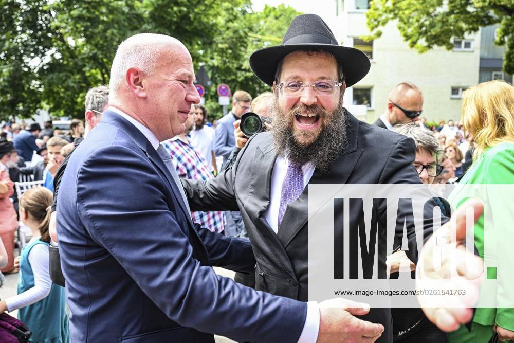 Eröffnungsfeier Pears Jüdischer Campus (PJC) Mit Berlins Regierendem Bürgermeister Kai Wegner, dem israelischen Botschafter Ron Prosor, dem Präsidenten des Zentralrates der Juden und Kuratoriumsmitglied der Stiftung Jüdischer Campus, Josef Schuster., fotografiert am 25. Juni 2023 in Berlin. Deutschland Berlin Berlin