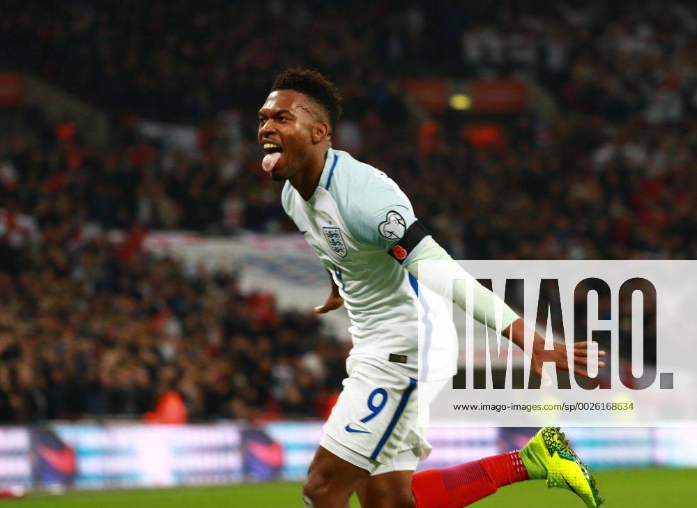 England v Scotland - FIFA World Cup WM Weltmeisterschaft Fussball 2018 Qualifier . . London, UK . . 11.11.2016 Daniel Sturridge (E) celebrates scoring a goal for England.1-0