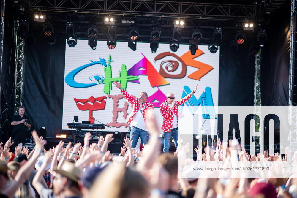Elbstrand Festival Krautsand 2023 Performance of Sascha Loudovici from Chaos Team Together with his Chaos Team partner DJ Jimmy Elbstrand Festival Krautsand 2023 Performance of Sascha Loudovici from Chaos Team Together with his Chaos Team partner DJ Jimmy,
