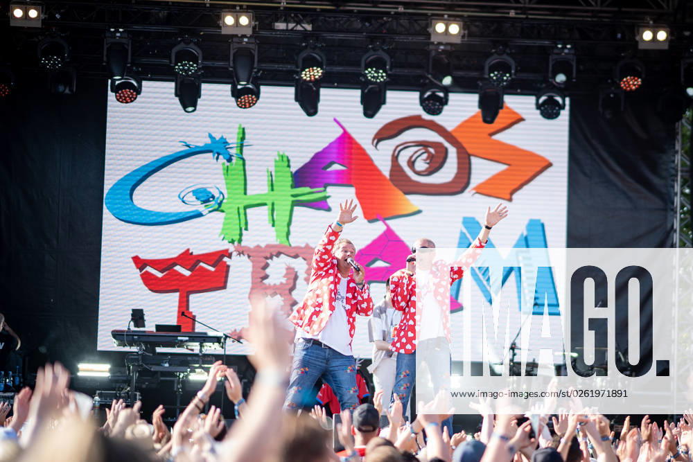 Elbstrand Festival Krautsand 2023 Performance of Sascha Loudovici from Chaos Team Together with his Chaos Team partner DJ Jimmy Elbstrand Festival Krautsand 2023 Performance of Sascha Loudovici from Chaos Team Together with his Chaos Team partner DJ Jimmy,
