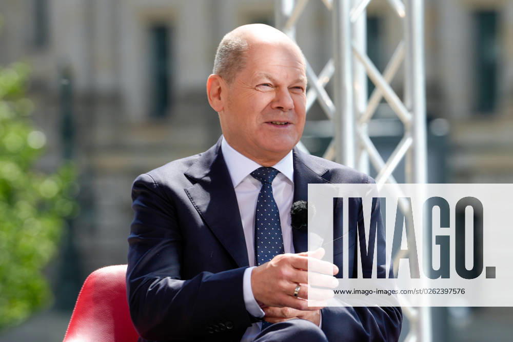 Federal Chancellor Olaf Scholz in the summer interview ARD Federal Chancellor Olaf Scholz in the portrait at the ARD report from Berlin and summer interview 2023, Berlin , 02 07 2023 Berlin Berlin Germany